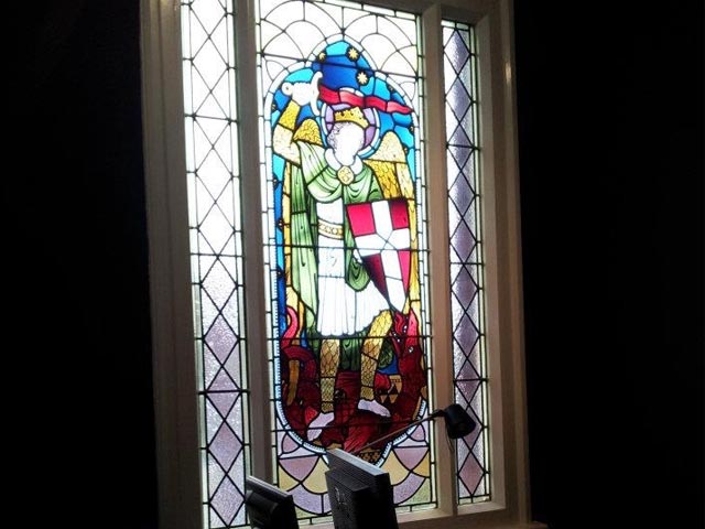 Original Stained Glass in King Office